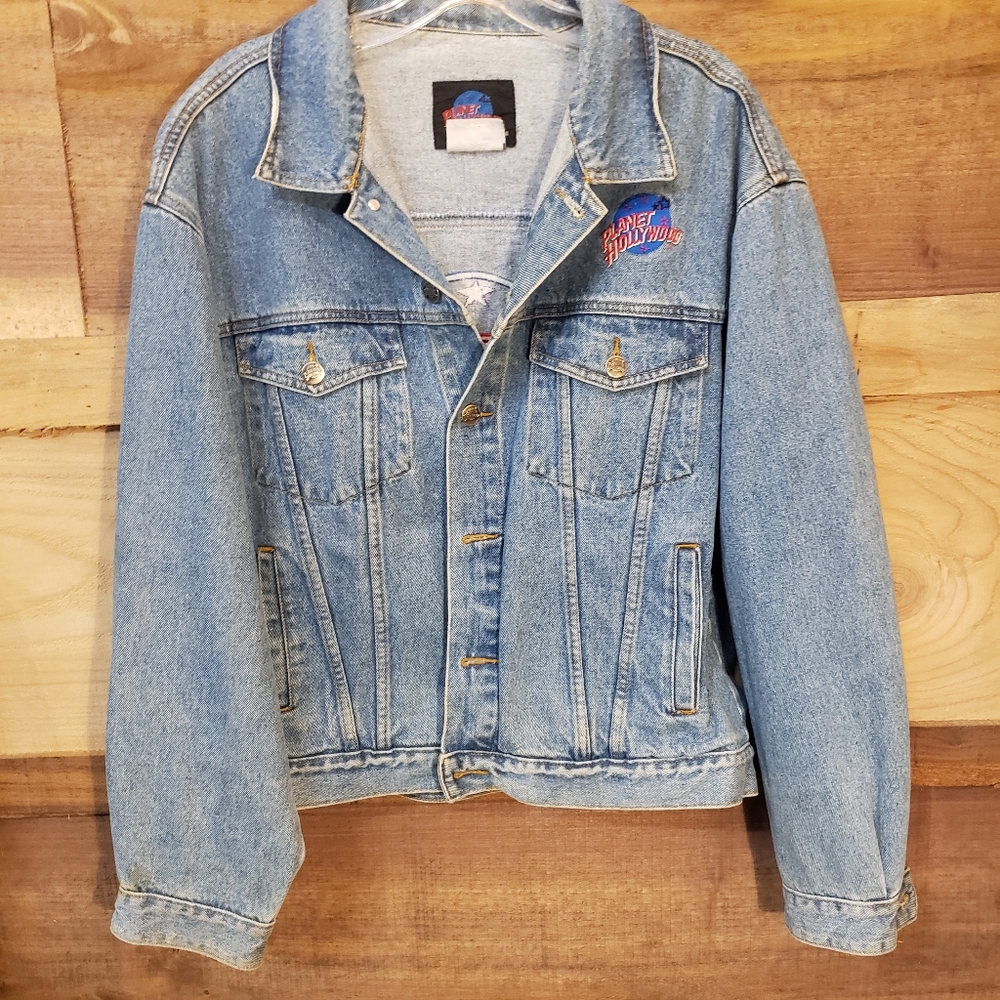 Vintage 1991 Planet Hollywood jean jacket